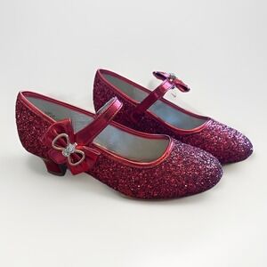 *Wizard of Oz* Dorothy Red Glitter Shoes Halloween Costume Womens Size 6 Kids 4